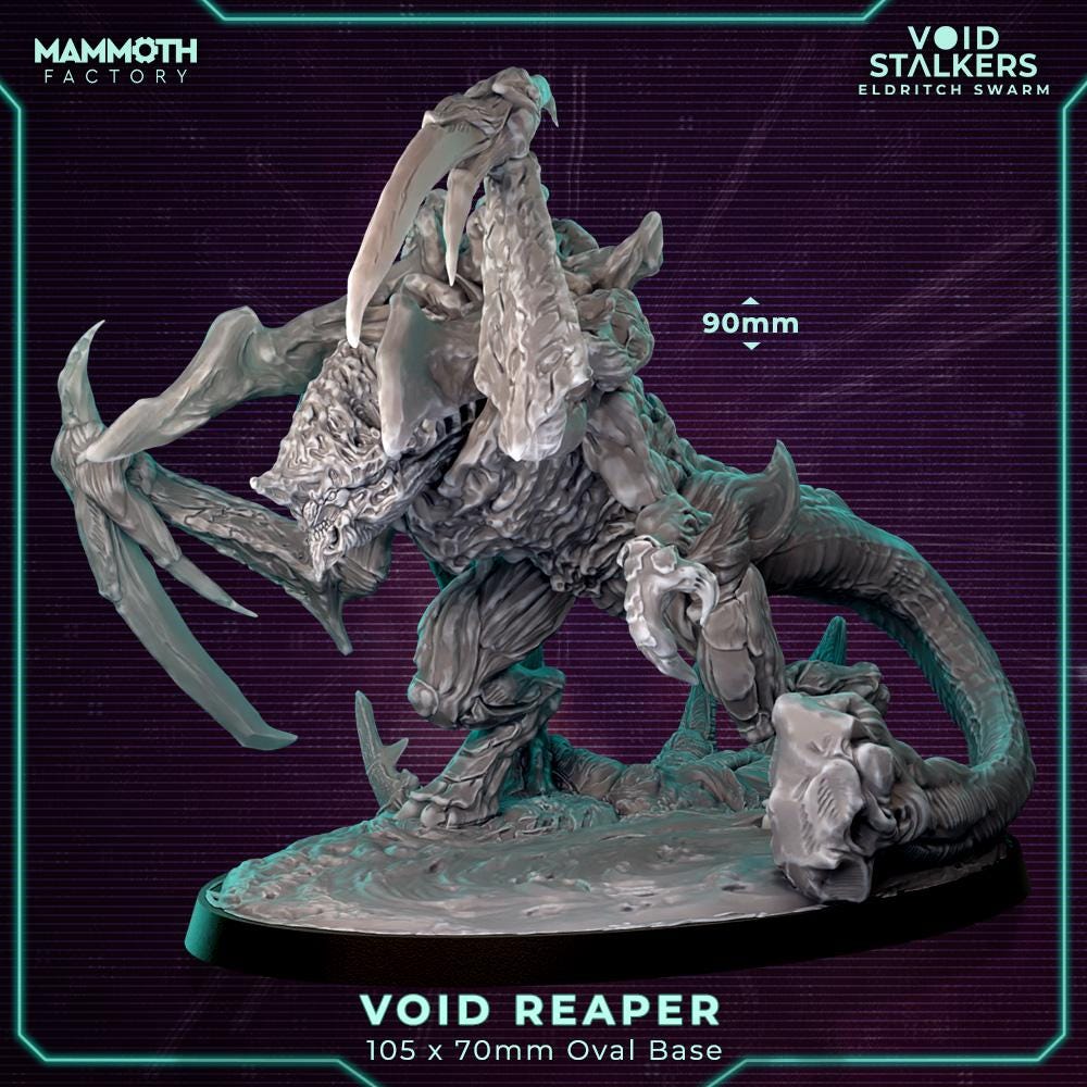 Void Reaper Resin Miniature: 32mm Scale Boss for Tabletop Games