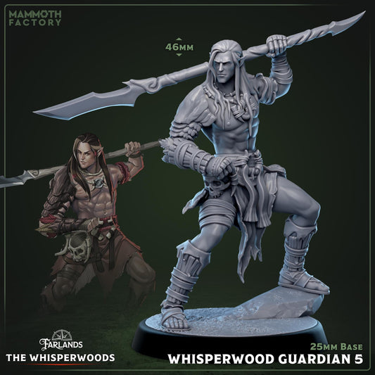 Resin Forest Spirit Miniatures: Whisperwood Guardians - 32mm Scale (Set of 5, Unpainted)