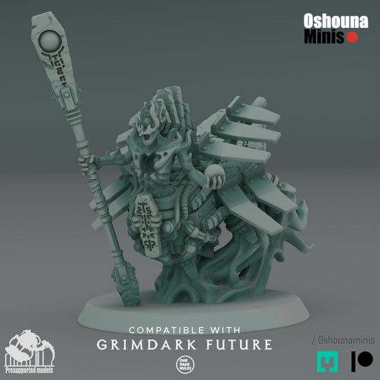 Doomed Empire - Emperor of Destruction Resin Miniature: 28-32mm Grimdark Sci-Fi Wargame unit
