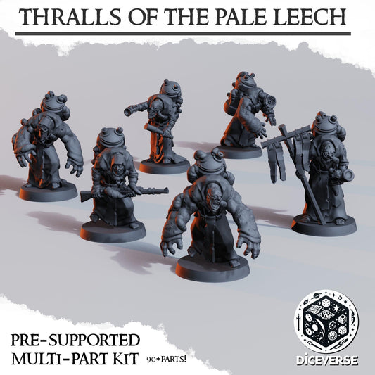 Thralls of the Pale Leech 32mm Resin Miniature Multi-Kit: Grimdark Trench Warfare or Preassembled