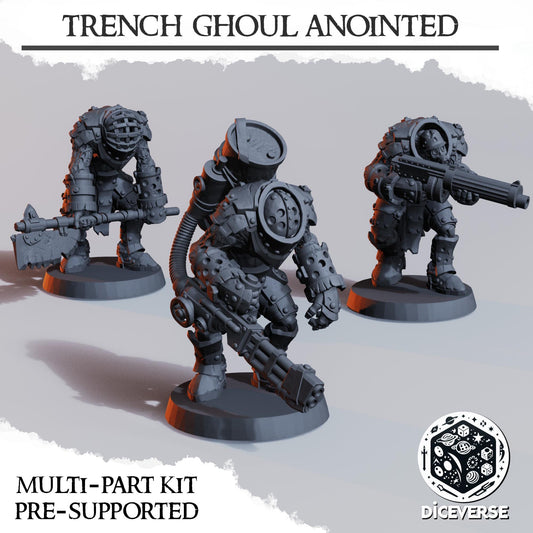 5x Trench Ghoul Anointed 32mm Resin Miniature Multi-Kit: Grimdark Trench Warfare