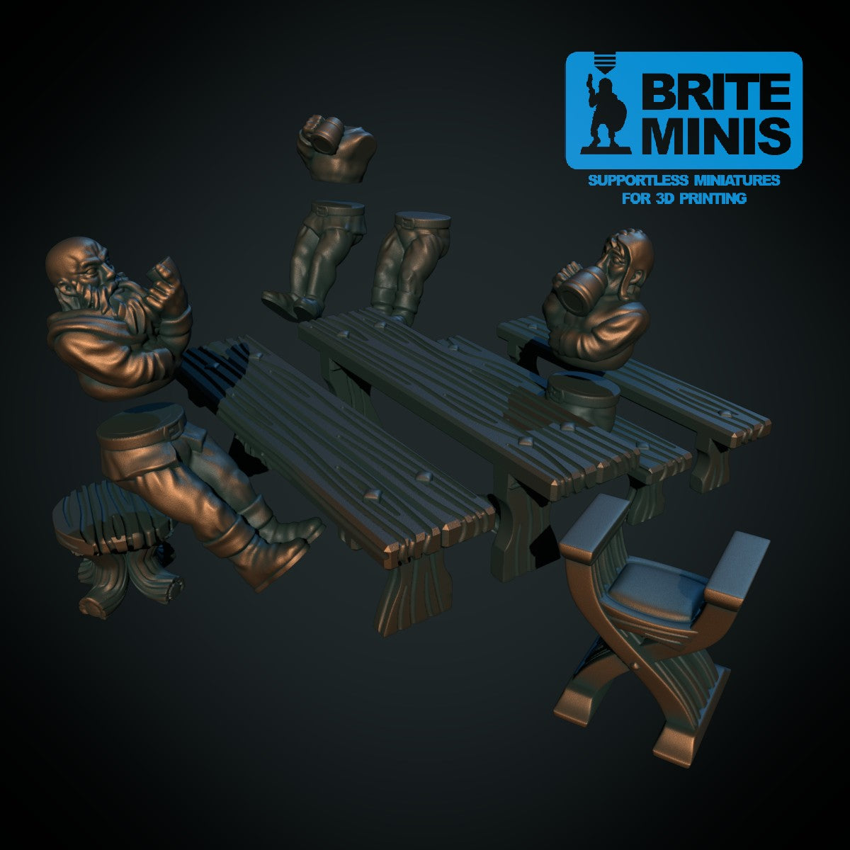 Brite Minis RPG and Wargames Miniatures Multi Listing - SAFE PLA Plastic - MORE MINIS